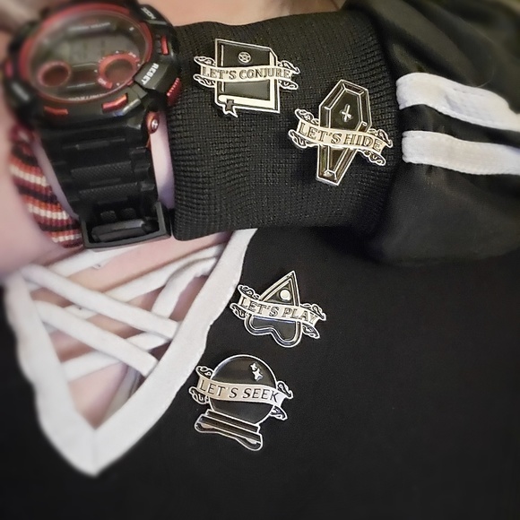 Set of 4 Goth Witchcraft Enamel Pins - Picture 2 of 2